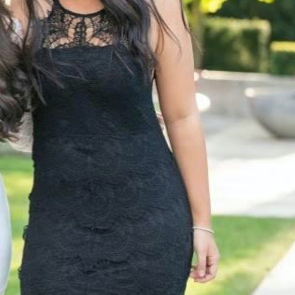 Beautiful Black lace cocktail dress - Free People - Picture 1 of 3